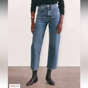 Everlane way high Jean in distressed wash